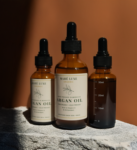Organic Cold-Pressed Argan Oil Bundle – 120ml (BLACK FRIDAY SALE) Dual Bottle Set for Face, Body & Hair